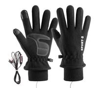 Nevalerra Guanti riscaldati da uomo, antivento con touch screen, scaldamani, guanti da sci, guanti riscaldati | per uomini e donne, sport all'aria aperta, lavoro, corsa, guida, ciclismo, sci