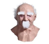 Nevalerra Mascherina per il viso in maschera, accessorio creativo unisex per costume da vecchio, accessorio per cabina fotografica per spettacoli teatrali giochi di ruolo in maschera Halloween adulto