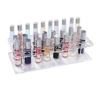 Nevalerra Organizer per profumi da viaggio e casa, in acrilico trasparente, con 36 spazi, contenitore multi-scomparto, elegante espositore per cosmetici e profumi per vanità, routine di bellezza