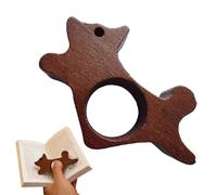 Nevalerra Porta libro per pollice - Segnalibro in legno a forma di cane, clip portatile per le dita, mantiene le pagine aperte facilmente, ideale per leggere a casa, scuola, biblioteca, viaggi, per