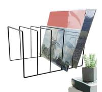 Nevalerra Record Rack | Alzando la fittizia al ferro nero preferito in | vinile-busto per supporti per la pila in vinile, scaffale, contabilità e rack post-organizzatore,