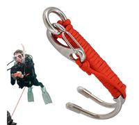 Nevalerra Reef Drift Hook, Double Reef Hook | Gancio immersione in acciaio inossidabile con attrezzatura di sicurezza della corda, il nostro gancio alla deriva chiude il design target, la corda di sic