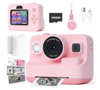 Nevanah Nevanah Fotocamera per Bambini, Fotocamera a Stampa Istantanea per 3-12 Ragazze e Ragazzi Fotocamera Digitale per Bambini 1080P HD con Scheda SD da 32 GB Schermo IPS da 2,4 pollici Regali di C