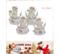 Neve Angelo Glitterkugel Set Rosenblütenkranz Putti Design 6 CM 4 X Pacco