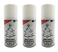 Neve Artificiale 3 Bombolette Spray da 150ml per Alberi di Natale e Presepi 7352