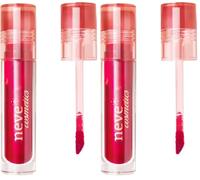 Neve Cosmetics tinta labbra Ruby Juice, leggera come acqua resistente come inchiostro | "Euphoria" (Confezione da 2)