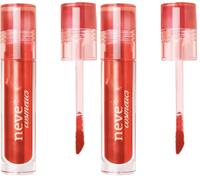 Neve Cosmetics tinta labbra Ruby Juice, leggera come acqua resistente come inchiostro | "Spritz" (Confezione da 2)