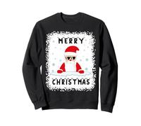 Neve e Babbo Natale Buon Natale Sbiancato Pigiama Babbo Natale Felpa