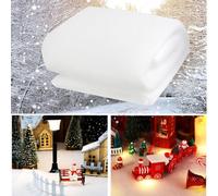 Neve Finta Natalizia,80 * 240cm Neve Artificiale per Decorazioni,Soffice, Morbido e Candido di Decorazioni Albero di Natale,Neve Finta Decorazioni Natalizie (5 Metri di Luce)
