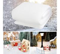 Neve Finta Natalizia,80 * 240cm Neve Artificiale per Decorazioni,Soffice, Morbido e Candido di Decorazioni Albero di Natale,Neve Finta Decorazioni Natalizie (Senza luci)