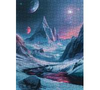 Neve Montagna Notte Stellare Puzzle 2000 Pezzi, 3D Puzzle per Adulti Impegnativo, Educa Puzzles, Divertente E Stimolante Puzzles Decorativo per La Famiglia, Regalo e Decorazione Pareti FNKL6-1085