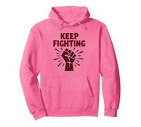 Never Back Down Fight Fist Slogan di protesta Motivazionale Felpa con Cappuccio