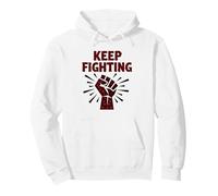 Never Back Down Fight Fist Slogan di protesta Motivazionale Felpa con Cappuccio