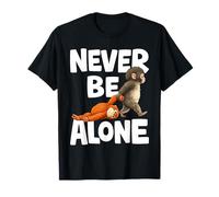 Never Be Alone Punch The Monkey Holding Macaque Peluche Maglietta
