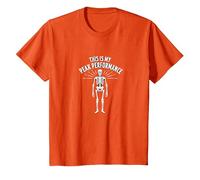 Never Better Skeleton Peak Performance Umorismo Sarcastico Maglietta, Bambini, Arancio, 6 Anni