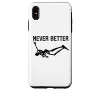 Never Better Skeleton Women Halloween Never Better Skull Men Custodia per iPhone XS Max
