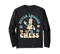 Never Enough Chess Simpatico Amante degli Scacchi con Grafica Maglia a Manica