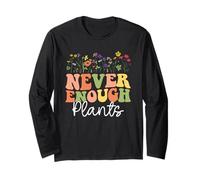 Never Enough - Motivo floreale colorato, stile retrò Maglia a Manica
