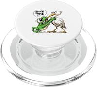 "Never Ever Give Up" - Rana ispiratrice e cicogna PopSockets PopGrip per MagSafe