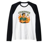 Never Fold Spirit - L'Arte della determinazione della mentalità del Poker Maglia con Maniche Raglan