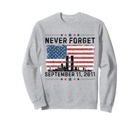 Never Forget 11 settembre 2001 Memorial Day Bandiera americana Felpa
