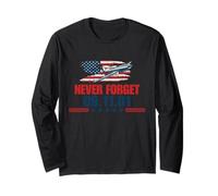 Never Forget 11 Settembre 2001 Memorial Day Bandiera Americana Maglia a Manica