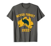 Never Forget 1932 Emu War Emu Lover Zookeeper Australia Mappa Maglietta