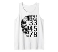 Never Forget 33 45 78 Giri in Vinile Lover Gothic Skull Canotta
