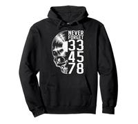 Never Forget 33 45 78 Giri in Vinile Lover Gothic Skull Felpa con Cappuccio
