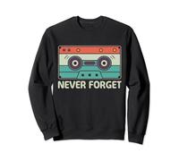 Never Forget Cassette Tape Vintage 80's 90's Style Retro Felpa