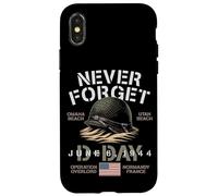 Never Forget D-Day 6 giugno 1944 USA Omaha Utah Beach Helmet Custodia per iPhone X/XS