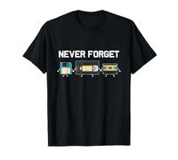 "Never Forget" - Floppy Disk a cassetta VHS - regalo anni '80 e '90 Maglietta