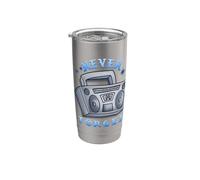 Never Forget Ghetto Blaster Vintage 80s 90s Hip Hip Bicchiere termico in acciaio inox doppia parete