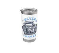 Never Forget Ghetto Blaster Vintage 80s 90s Hip Hip Bicchiere termico in acciaio inox doppia parete