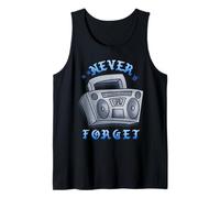 Never Forget Ghetto Blaster Vintage 80s 90s Hip Hip Canotta