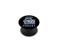 Never Forget Ghetto Blaster Vintage 80s 90s Hip Hip PopSockets PopGrip Adesivo