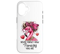 Never Forget How Flamazing You Are Flamingo Teacher Amazing Custodia per iPhone 16