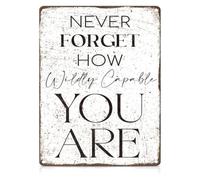 Never Forget How Wildly Capable You Are Retro Tin Sign Bedroom 12x8 Inch