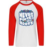 Never Forget Your Roots African Black Lives Matter Uomo L/S Baseball T-Shirt