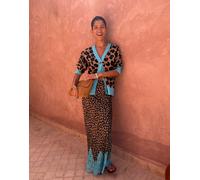 Never Fully Dressed - Hannah - Cardigan in maglia con scollo a V e bottoni con stampa leopardata-Multi L
