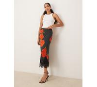 Never Fully Dressed - Maeva - Gonna midi con stampa di papaveri-Multicolore 56