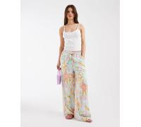 Never Fully Dressed - Pantaloni da mare blu con stampa di sole 38