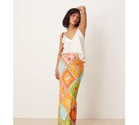 Never Fully Dressed Petite - Gonna lunga con stampa patchwork-Multicolore 40