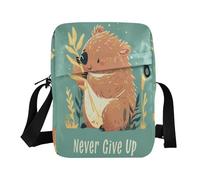 Never Give Up Bear borsa a tracolla per le donne piccole borse a tracolla per le donne donne borse a tracolla tracolla regolabile per lavoro scuola