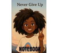Never Give Up : Motivational Notebook for Girls - Empowering Black Teen Cover for School & Daily Inspiration: Lined Journal for African American Girls ... or Gifts | Uplifting Quote & Empowering Art