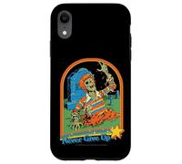 Never Give Up Zombie Sarcastic Retro Funny Adult Humor Custodia per iPhone XR