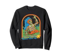 Never Give Up Zombie Sarcastic Retro Funny Adult Humor Felpa