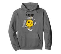Never Grow Up It's A Trap - Citazione divertente con grafica Felpa con Cappuccio