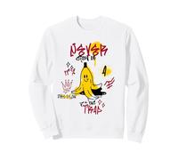 Never Grow Up It's a Trap (Divertente Grafica con Graffiti a Forma di Banana) Felpa