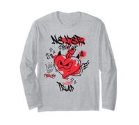 Never Grow Up It's A Trap - Grafica divertente con citazione graffiti Maglia a Manica